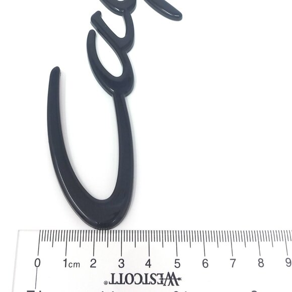 Porsche Cayenne 9PA 02-10 Gloss Black Rear Emblem Badge Replacement Nameplate - Picture 3 of 4